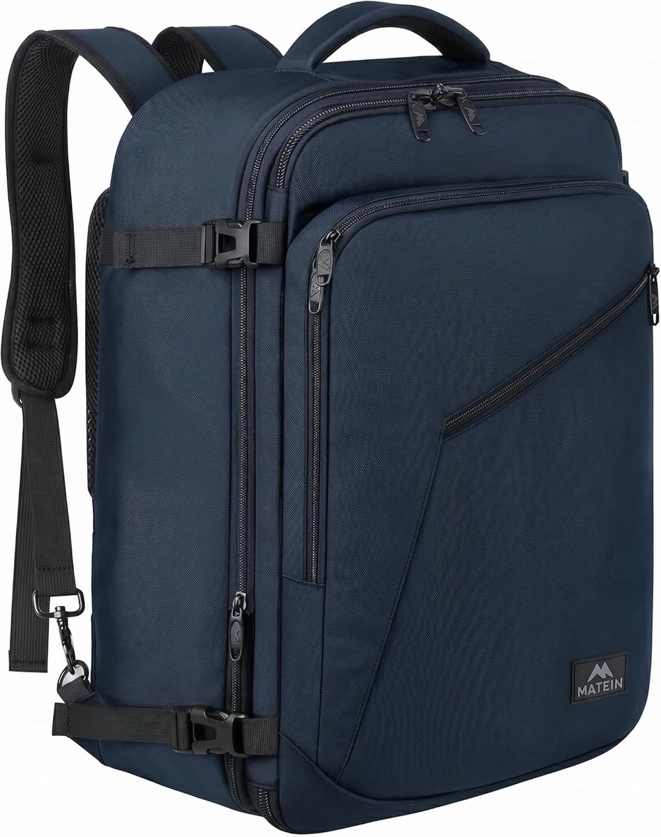 SnelShoppen - Uitbreidbare Cabin Luggage 40x30x20 cm - 30L Kleine Reisrugzak voor Mannen en Vrouwen - Ideaal voor Easyjet, Zakelijk, School en Reizen
