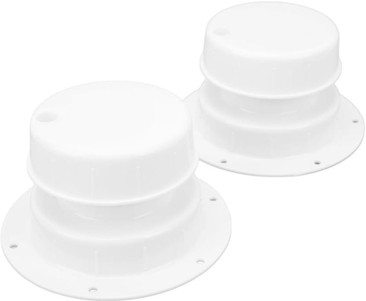 2 Stuks Ventilatierooster voor Sanitair voor Campers Camper Trailer Buizen Ventilatie Deksel Ventilatiepoort met Ronde Gaasdeksel