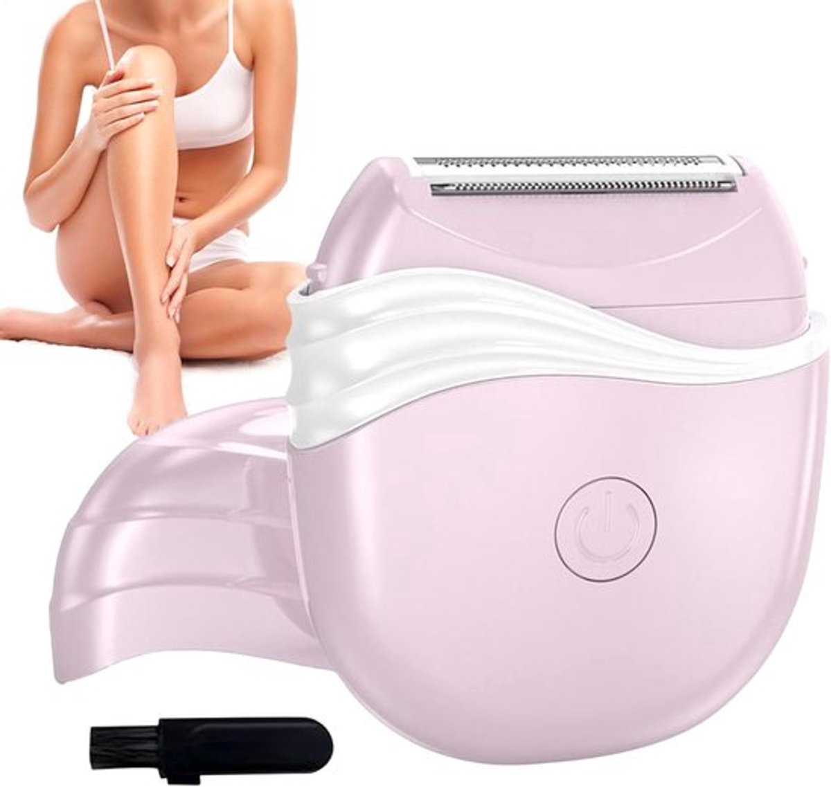 Ontharingsapparaat - 1 stuk - Ontharingsapparaat voor vrouwen - 9,1 × 6,6 × 3,3 cm - Gezichtshaarverwijdering - Draagbaar - Elektrisch beautyaccessoire - Geschikt voor armen en benen - Roze (Batterijen niet inbegrepen)
