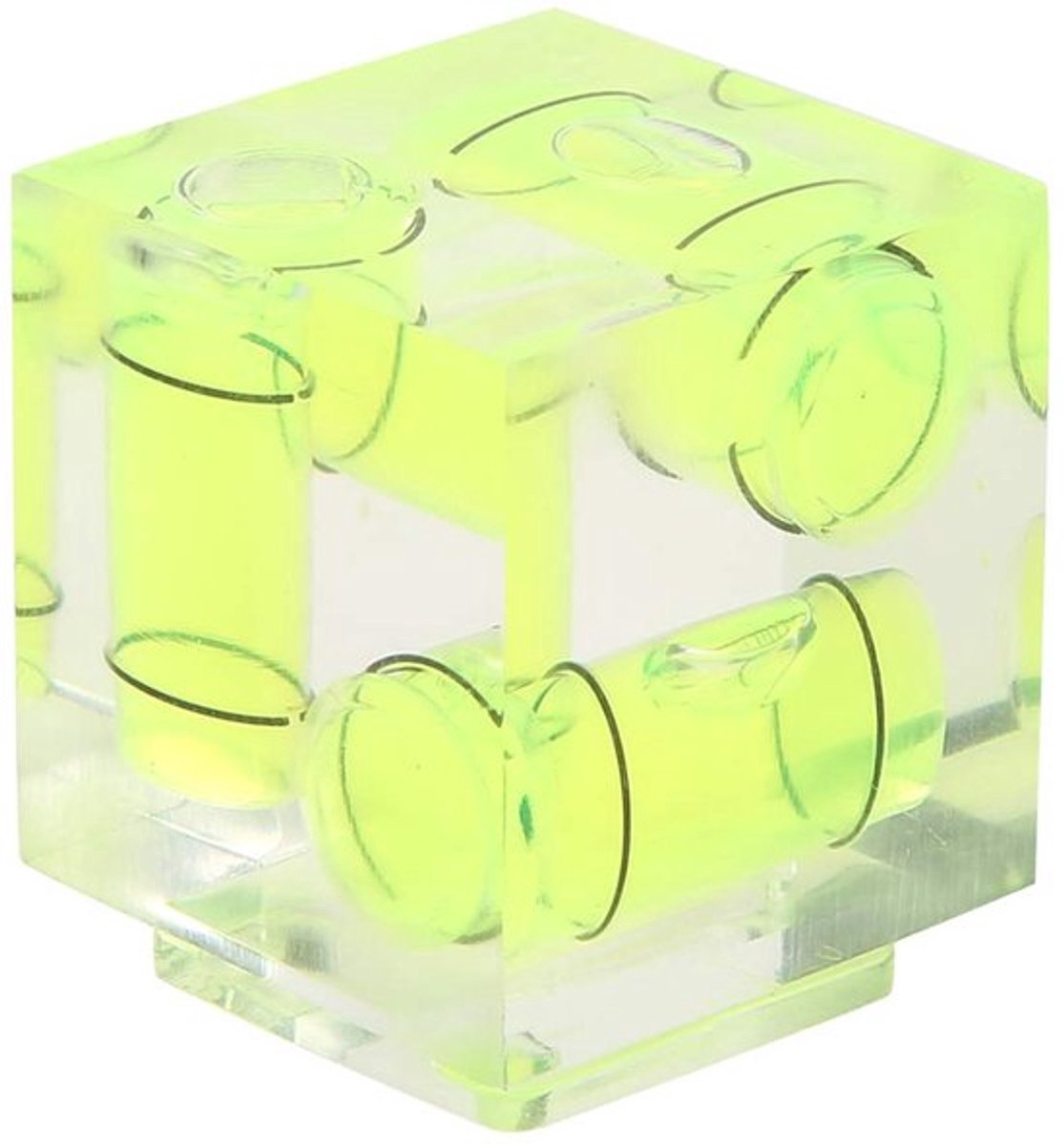 Camera Air Level Cold Shoe Drie-dimensionale Vierkante 3-as Bubble Air Level voor digitale camera Groen