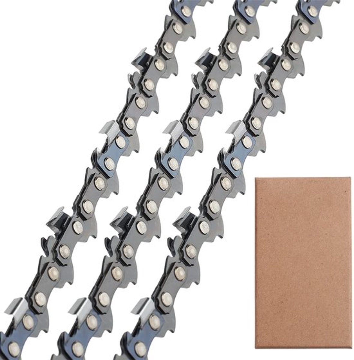 3-pack Low Kickback kettingzaagketting 3/8"LP 50 schakels 1,1 mm 35 cm geschikt voor Stihl 009-023 MS170-210.