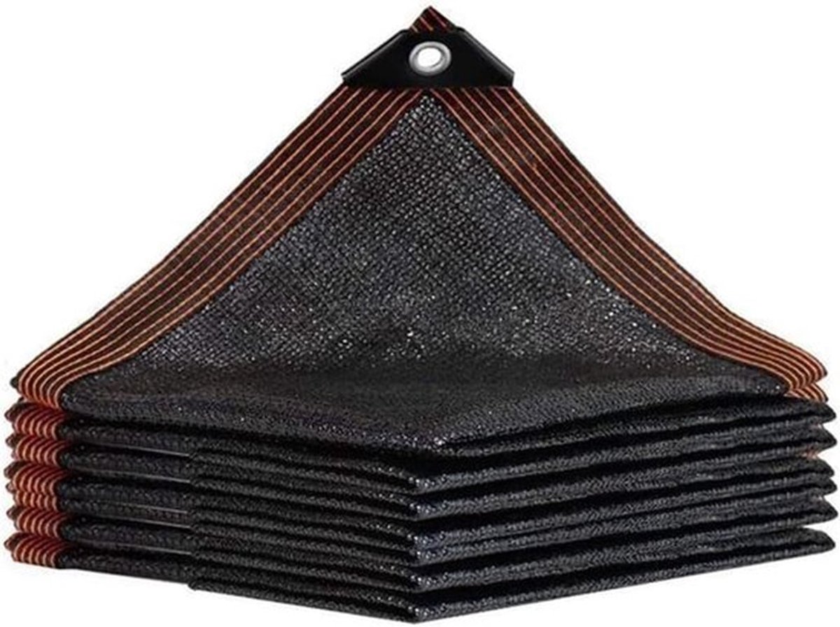 3*6 m - Schaduwnet - schaduwdoek - zonwering schaduwdoek - 70% schaduwdoek voor pergola's - buitenzonwering - schaduwdoek - voor pergola's, patio's, kasjes, kippenhokken, planten - zwart