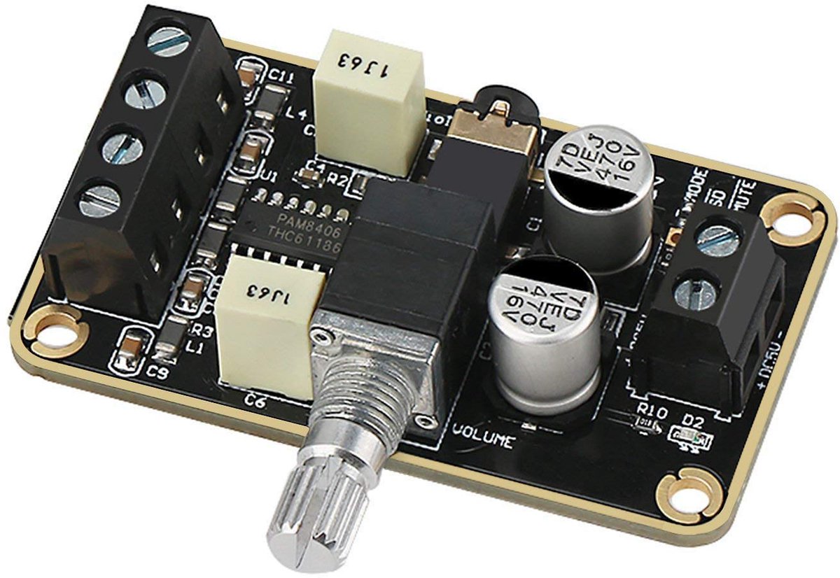 SnelShoppen - Audio Amplifier Board PAM8406 5W + 5W Digitale Stereo Versterker 2.0 Mini Class AB DC 5V Gaining DIY Circuit Module voor Feest, Camping