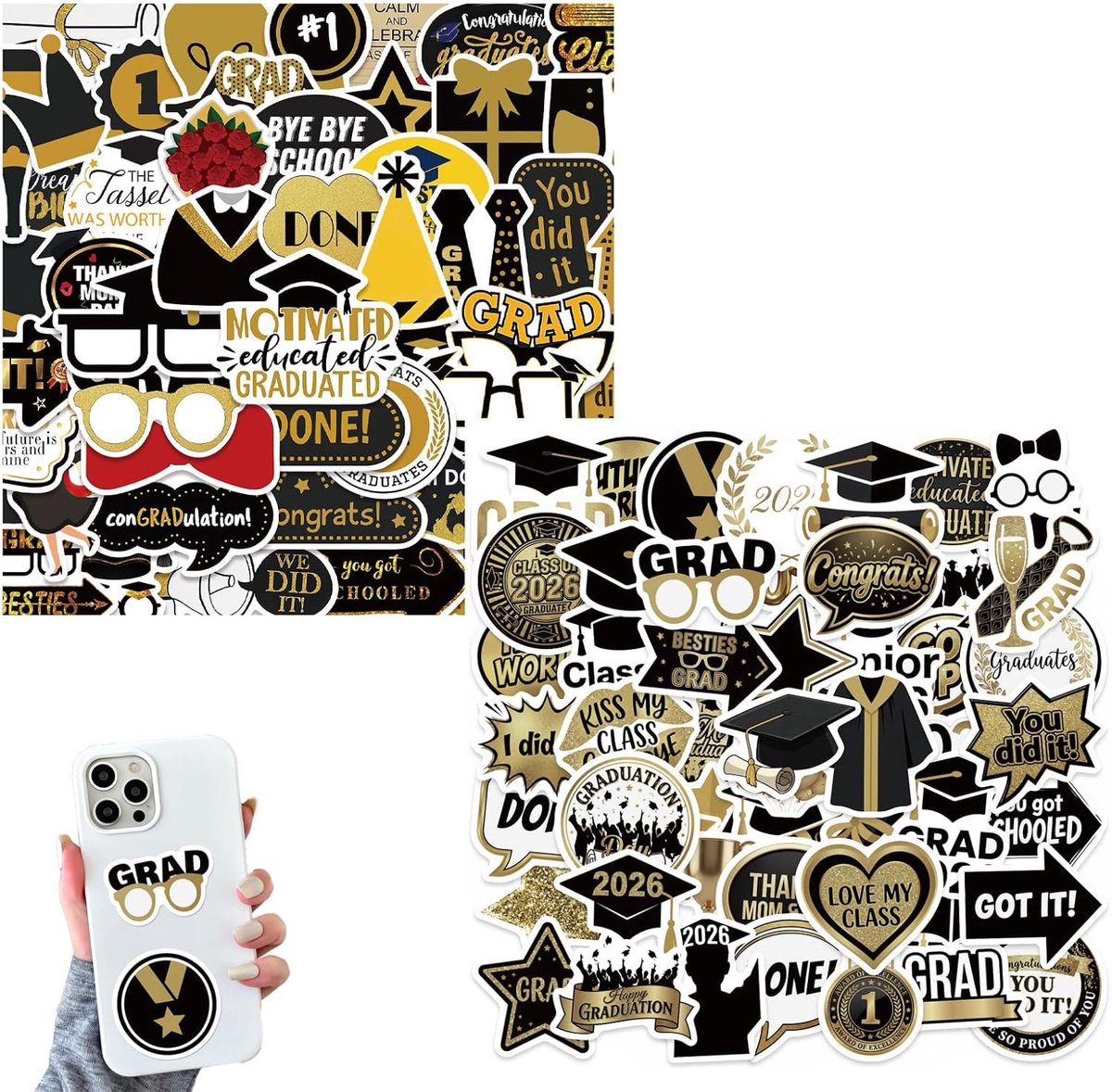 SnelShoppen - 102 Zelfklevende Stickers voor Decoratie - Waterdichte Afwerkingsstickers voor Laptop, Drinkfles, Skateboard, Motorfiets - Origineel Cad