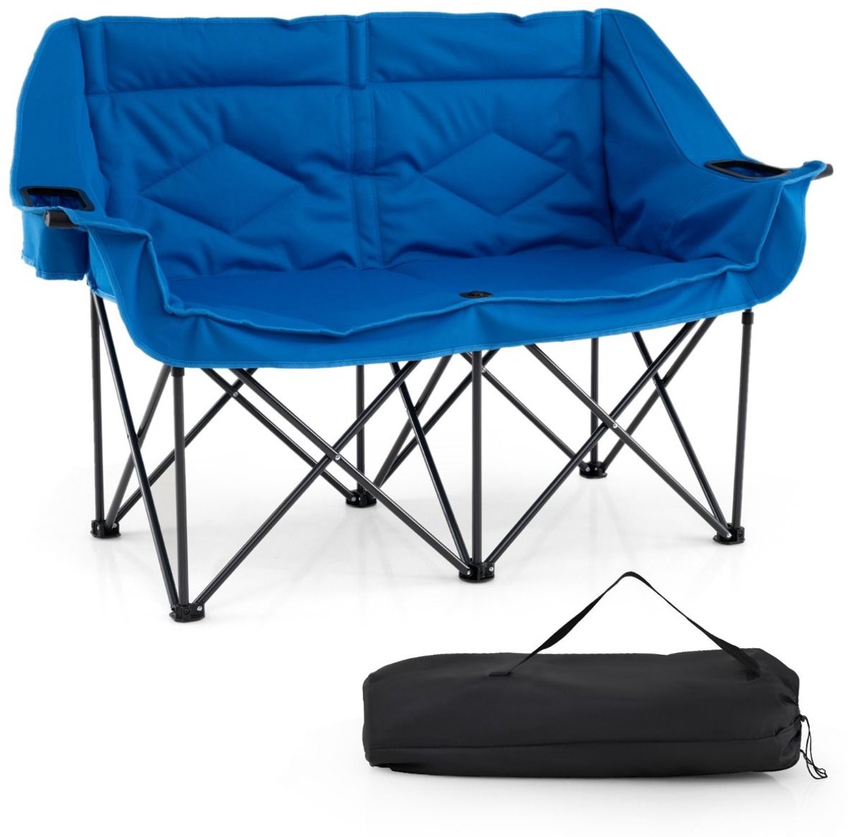 SureDeal® - Tuinmeubel - Campingstoel - Personen Draagvermogen Klapstoel - Gekruiste Metal