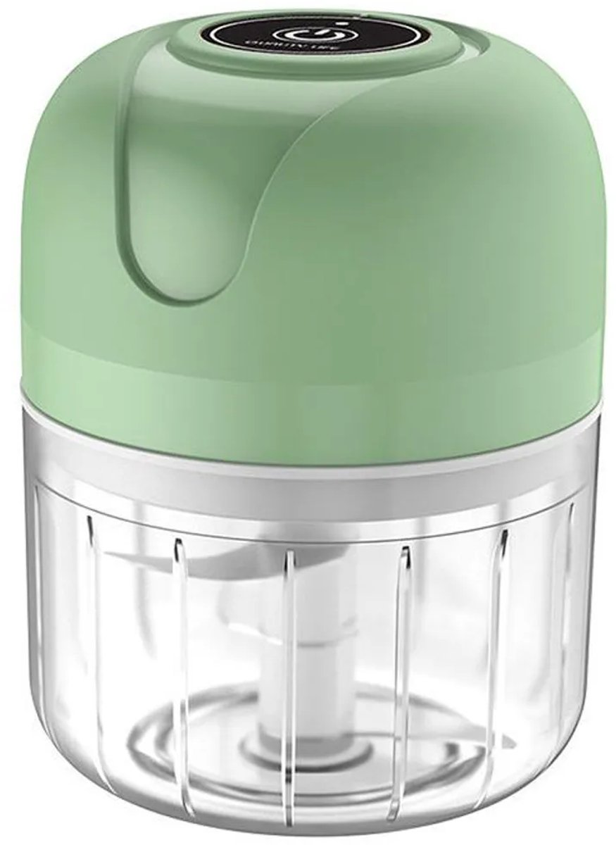 LISM-Elektrische uien- en knoflooksnijder (250 ml) – Draadloos met USB-oplaadfunctie – 6 messen Geschikt voor uien, fruit, noten en vlees; een praktische keukenhulp.