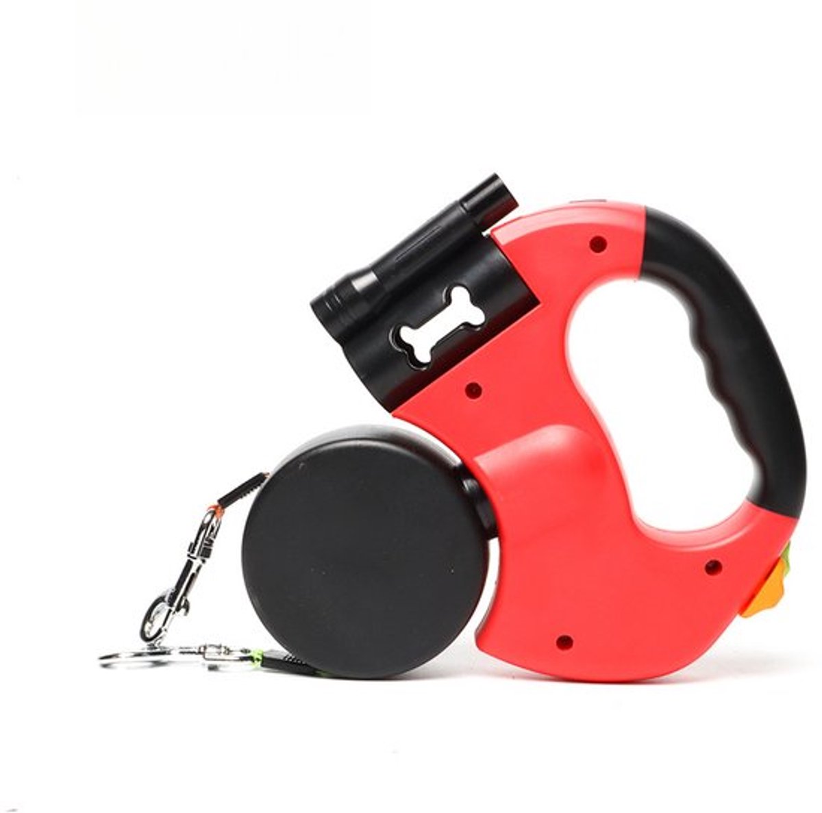 Hondenriem 360° - 2 honden probleem opgelost - Hondenlijn - Antiklit systeem - Led lamp - rood
