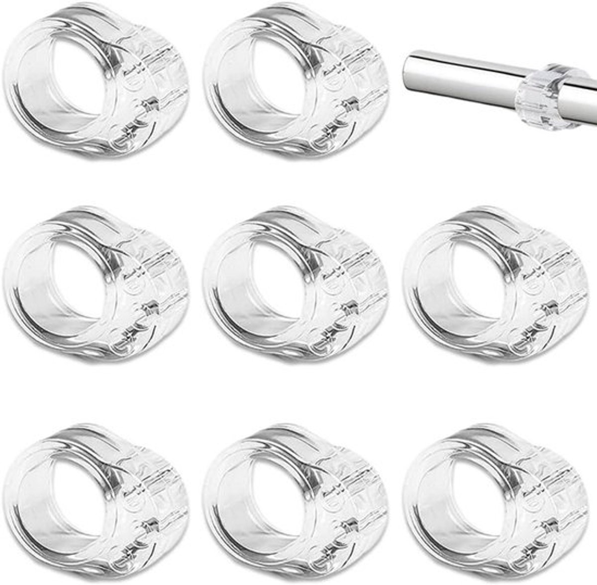 Deurstoppers voor deurgrepen - Siliconen ringstopper voor binnendeuren