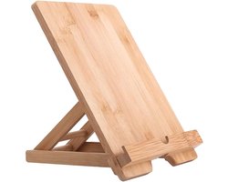Thijox - Bamboe Tablet Standaard - Houten Mobiele Telefoonhouder voor Bureau - Universele Tablethouder voor iPad, Tablets en Smartphones - Duurzaam en