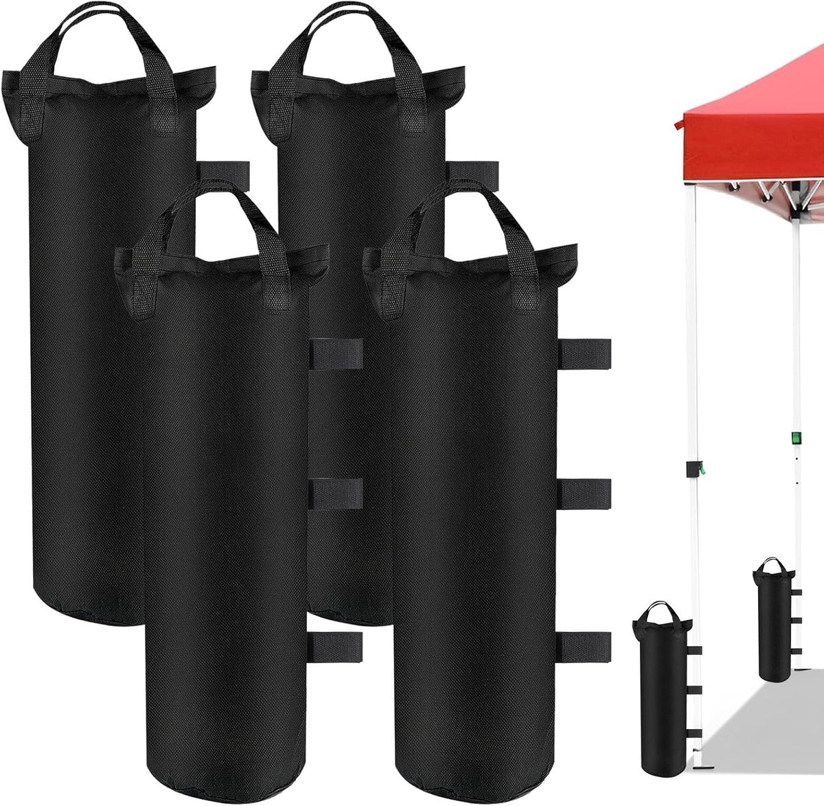 SnelShoppen - 4 Stuks Tentgewichten voor Buiten, Duurzame Oxford 600D Zandzakken voor Paviljoen en Tuin, Scheurvast en Stevig, Ideaal voor Feesten en
