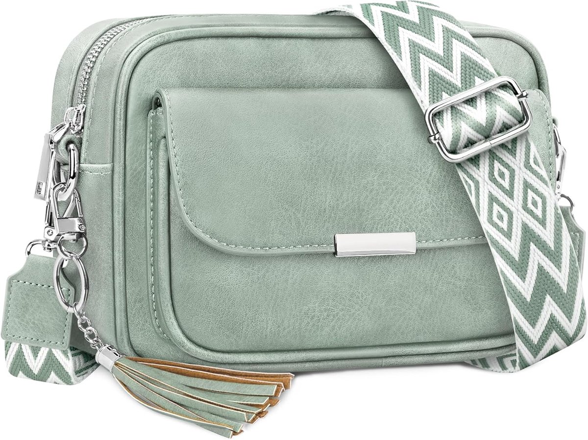 SnelShoppen - Schoudertas Dames, Handtas PU-leer met Verstelbare Afneembare Riem, Perfect voor Winkelen, Werk en Reizen, Ruime en Stijlvolle Tas in Di