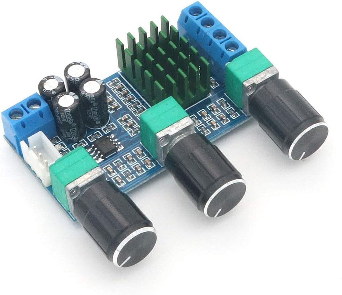SnelShoppen - Digital Audio TPA3116D2 Versterker Board 80W x 2 met Hoog Bass Control, DC12-24V, Energiezuinig, Perfect voor Feest, Camping en Thuisgeb