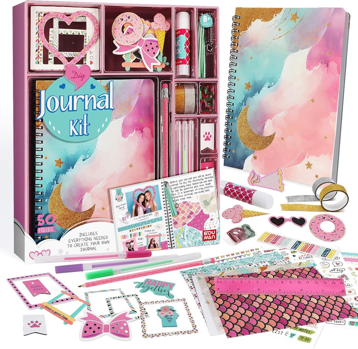 SnelShoppen - DIY Scrapbooking Accessory Set voor Kinderen - Creatief Craft Set voor Bullet Journal, Schoolspullen, Stationery Kit, Leuke Geschenk voo
