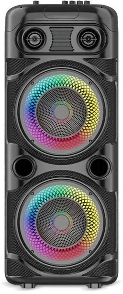 Verlichte Karaokeluidspreker - INOVALLEY - KA123-XXL - Bluetooth V5.0 - 75 cm - 900 W - Zwart