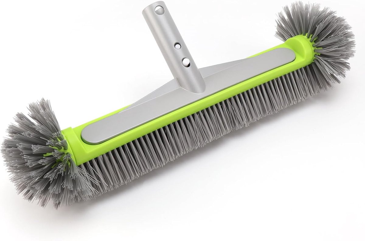 SnelShoppen - Pool Brush 45 cm - Pool Cleaner Brush met EZ Clip - Nylon Borstels voor Poolwand en Poolvloer - Duurzaam en Schokbestendig