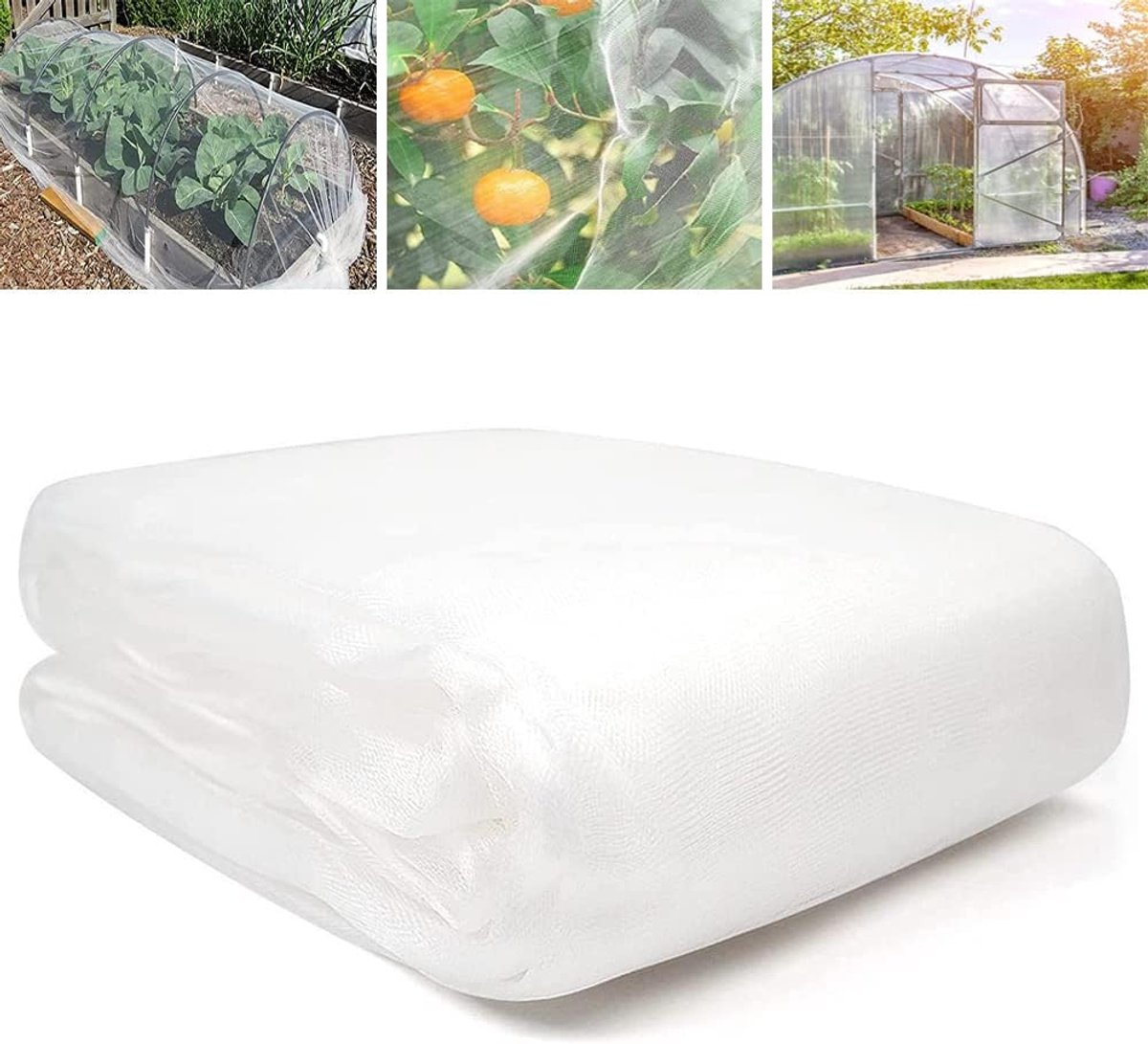 SnelShoppen - Insectbeschermnet 3 x 10 m - Tuinnet, Groentenbescherming, Fijnmazig Plantbeschermingsnet, UV-bestendig, Duurzaam Polyethyleen voor Groe