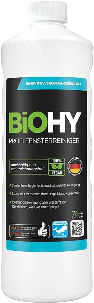 SnelShoppen - Professionele Ruitenreiniger 1 L | Glasreiniger Concentrate voor Streeploos Schoonmaken | Ideaal voor Raamzuigers, Natuurlijke Reiniging