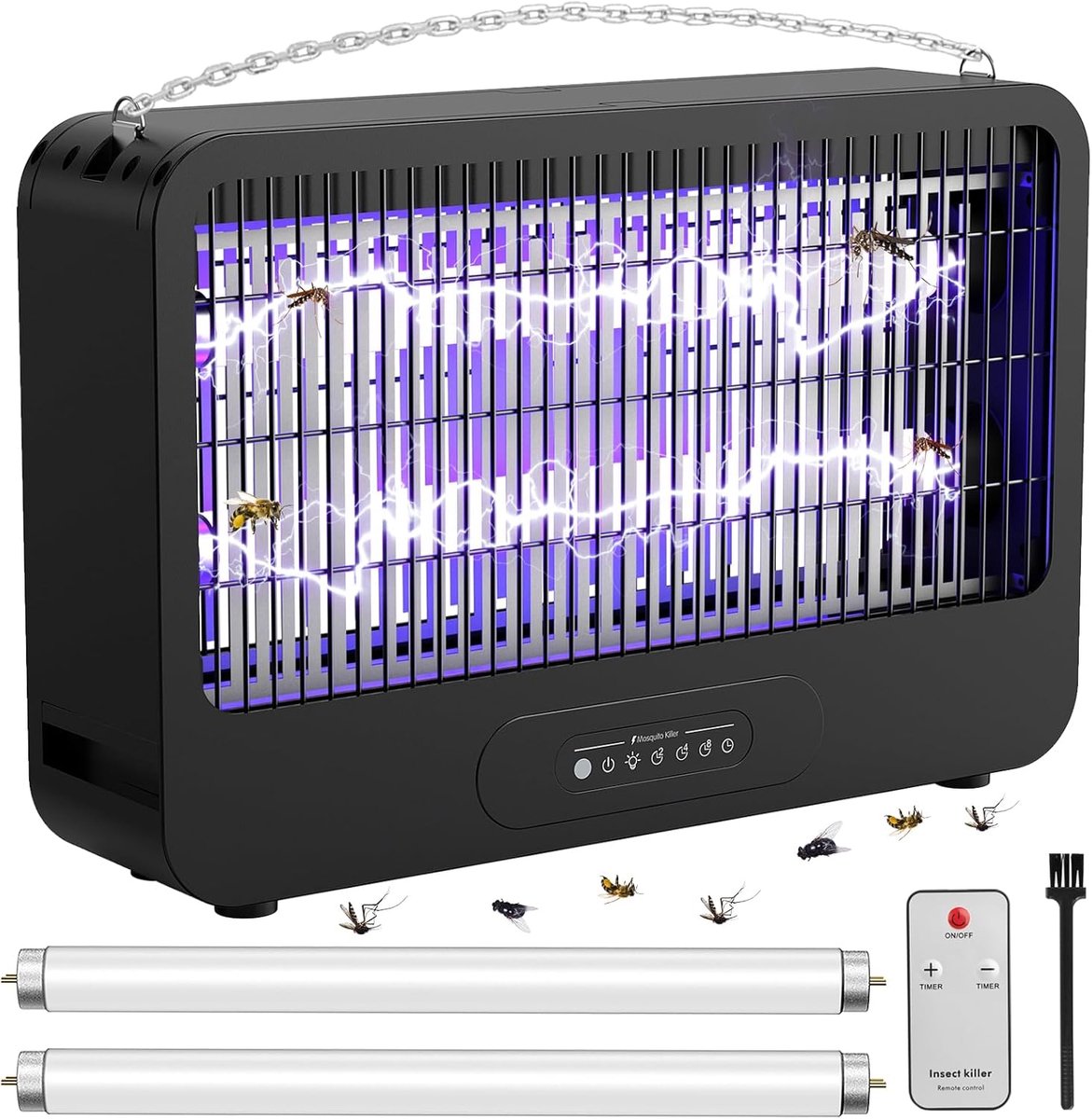 Thijox - Elektrische Insectenverdelger 4000V met Afstandsbediening, Timerfunctie en UV-Licht, Geschikt voor Keuken, Woonkamer, Slaapkamer en Kantoor,