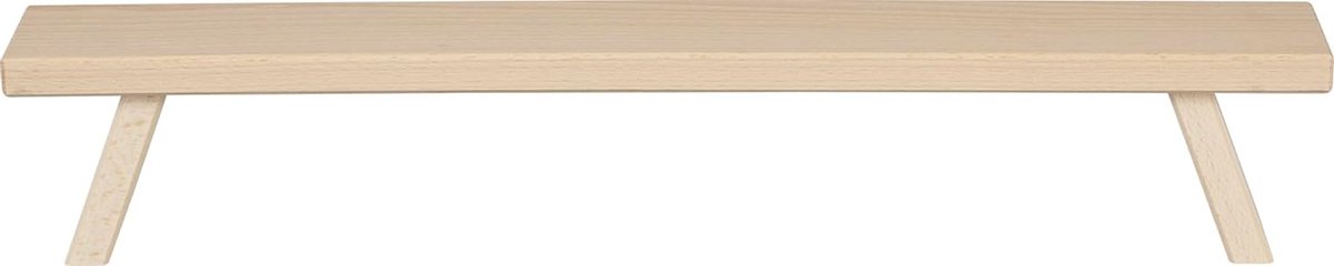Vensterbank Natuur - Houten Onderstel - Decoratie Presenteren - Gemaakt van Beukenhout - 45 cm - Naturel