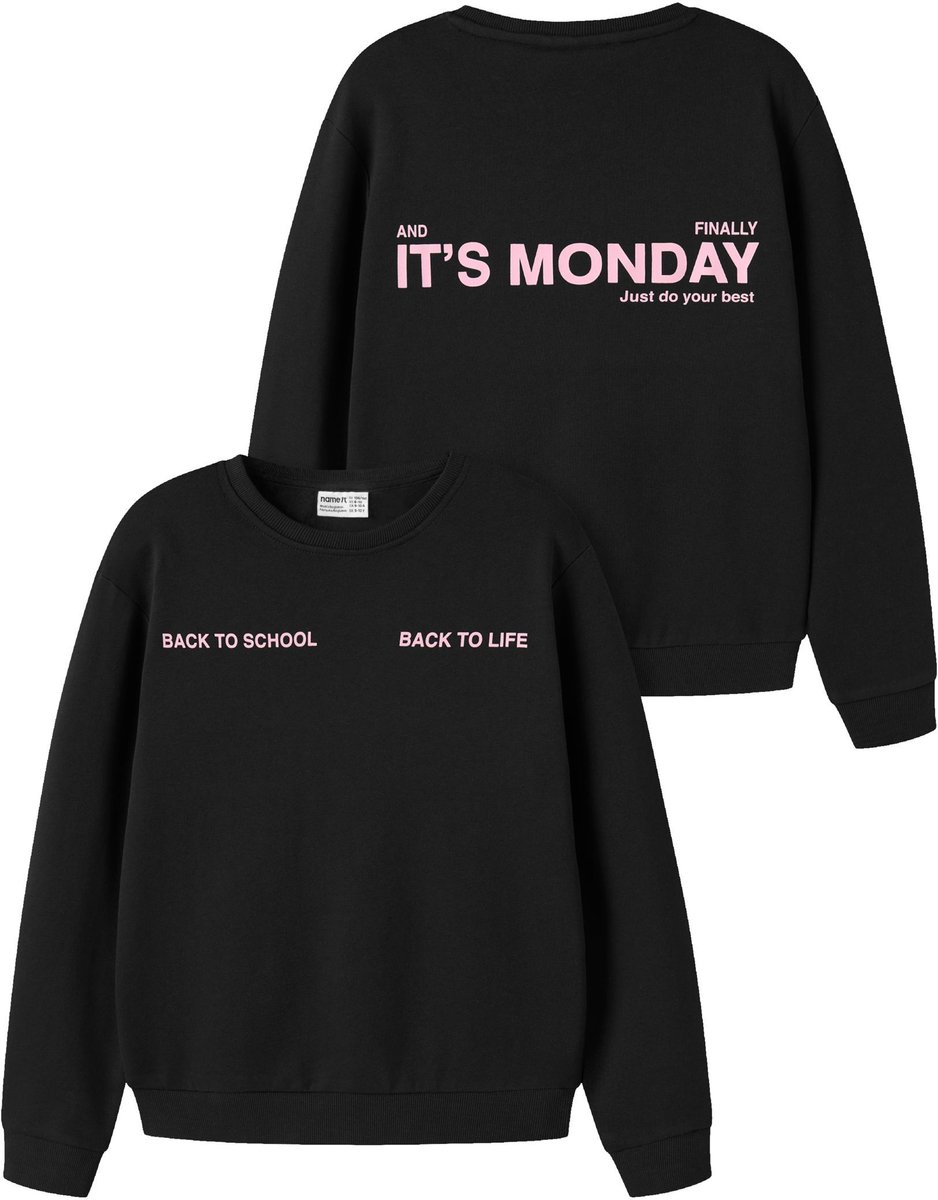 NAME IT - NKFLIOCA LS NREG SWEAT BRU Meisjes Trui