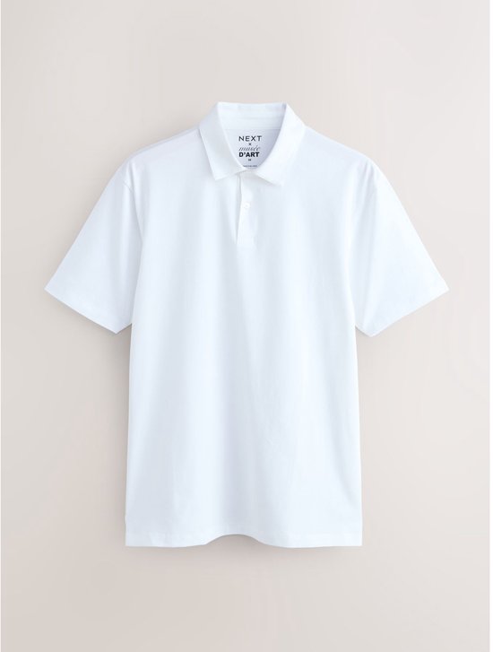 Next - Heren - Motionflex poloshirts met korte mouwen, 3-pack met opdruk - Blauw