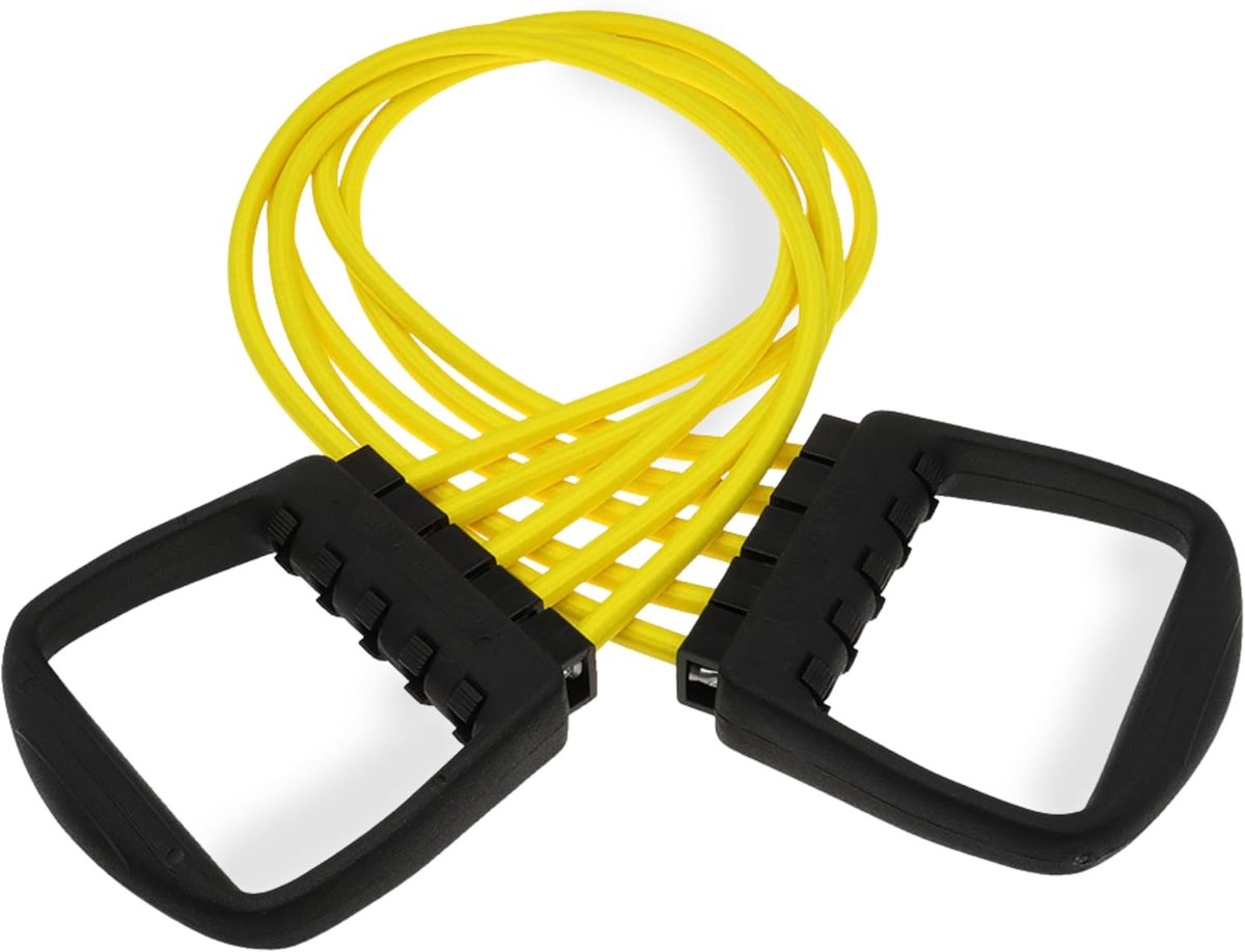 SnelShoppen - Deuser Expander Origineel met Handgrepen - Krachttraining, Fitness, Sport, Optrektrekken, Yoga - Natuurlijk Latex - Duurzaam Accessoire