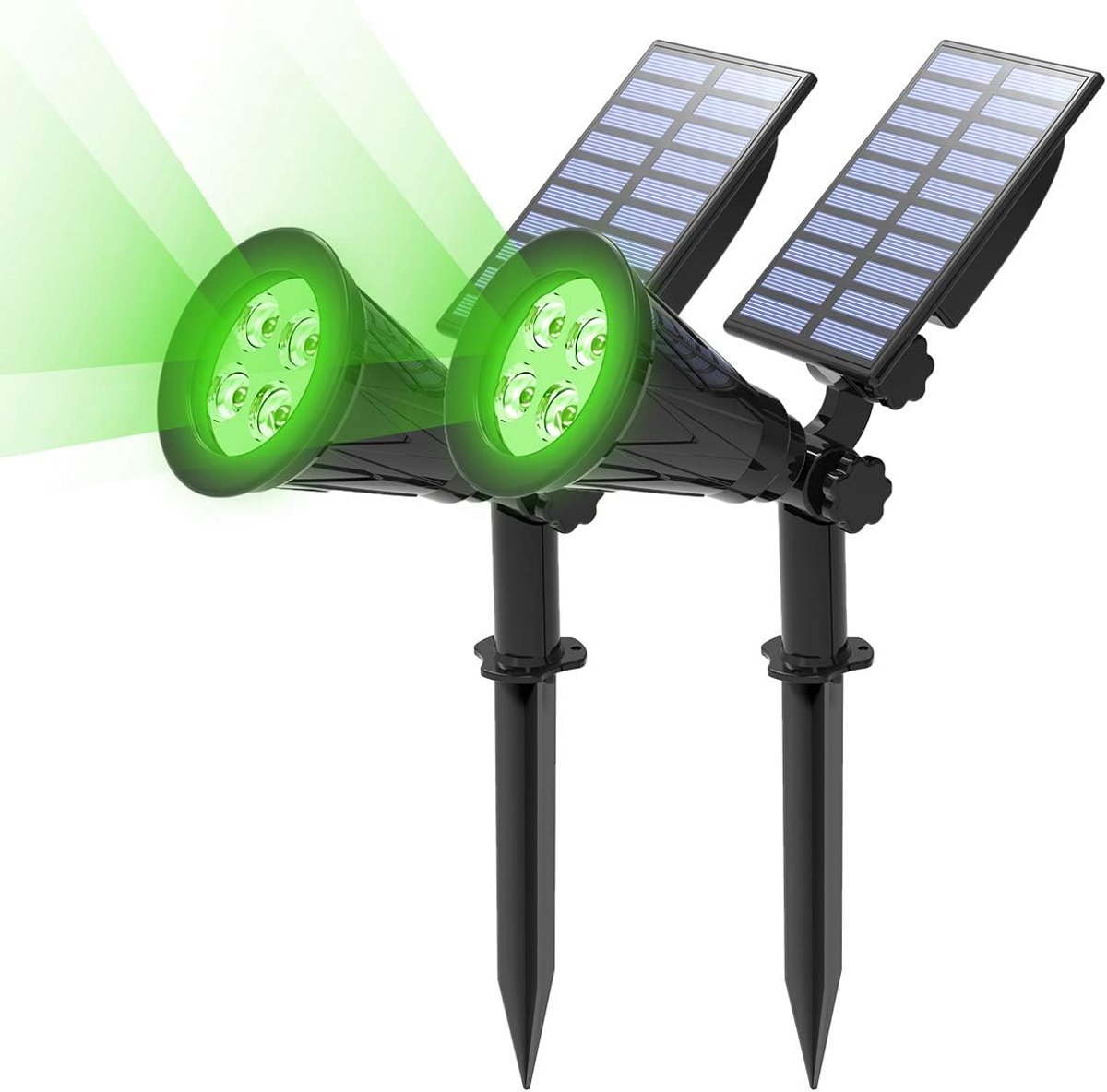 SnelShoppen - 2x Solar Tuin Verlichting - IP65 Waterdichte Buitenlampen - 250 Lumen - 2 Helderheidsstanden - Tuin, Patio, Lawn Decoratie