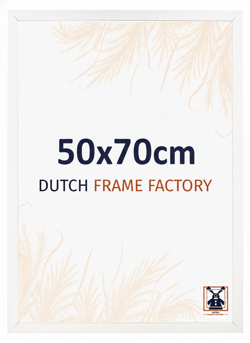Fotolijst 50x70 cm - MDF - Wit Hoogglans - Benno