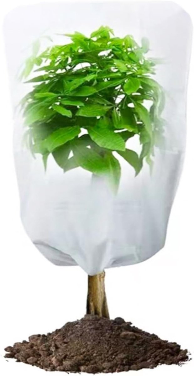 SnelShoppen - Winterbescherming voor Planten met Rits, Frostbescherming voor Bomen en Heesters, 80 x 100 cm, Ideaal voor Tuin en Buiten