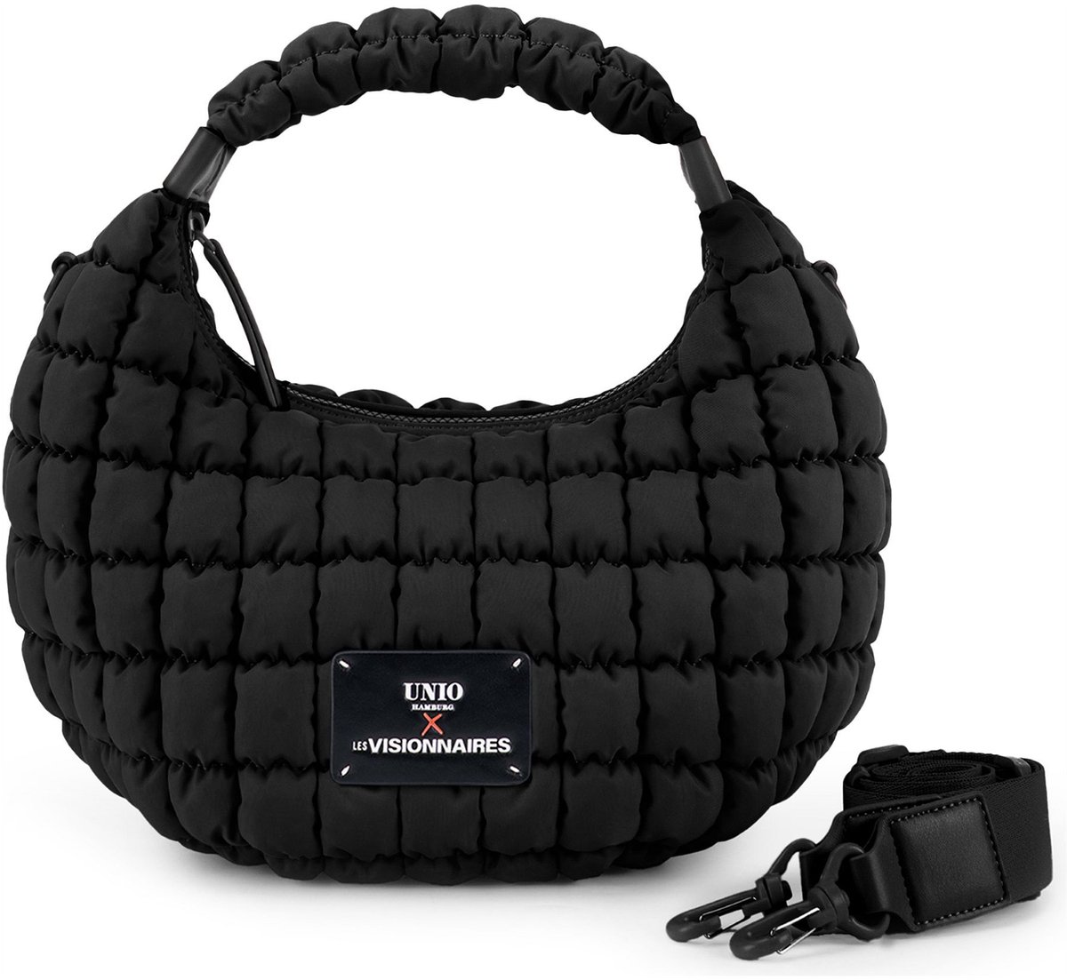 Unio Hamburg x Les Visionnaires schoudertas handtas Blackline Bubble Unio Kitzbuehel Black zwart