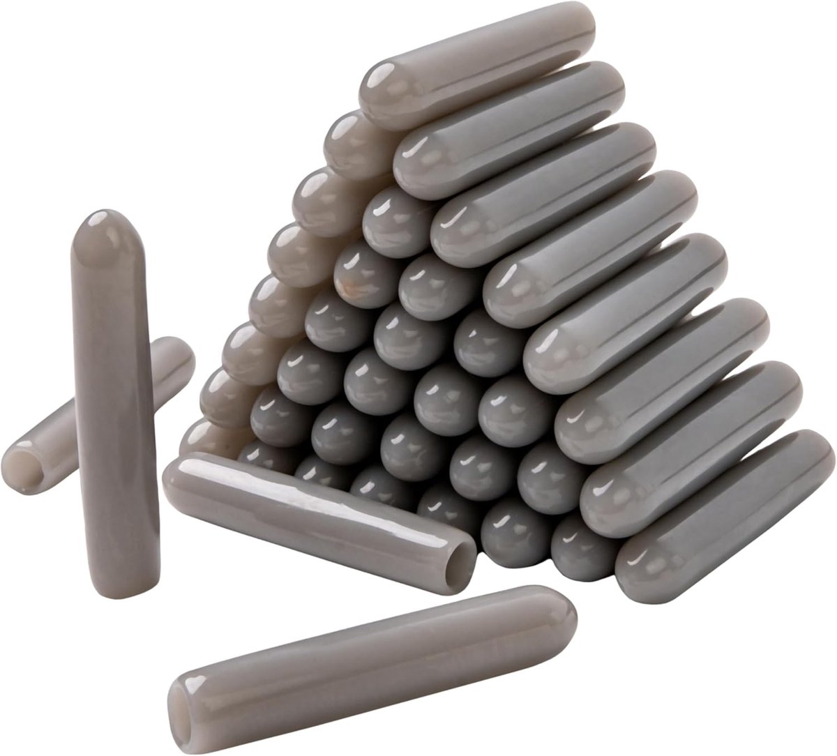 SnelShoppen - Set van 40 Beschermende Caps voor Vaatwasser Mand, Silicone, Grijs, 25 mm x Ø 5 mm, Universele Vervangingsdeksels voor Vaatwasser, Top C