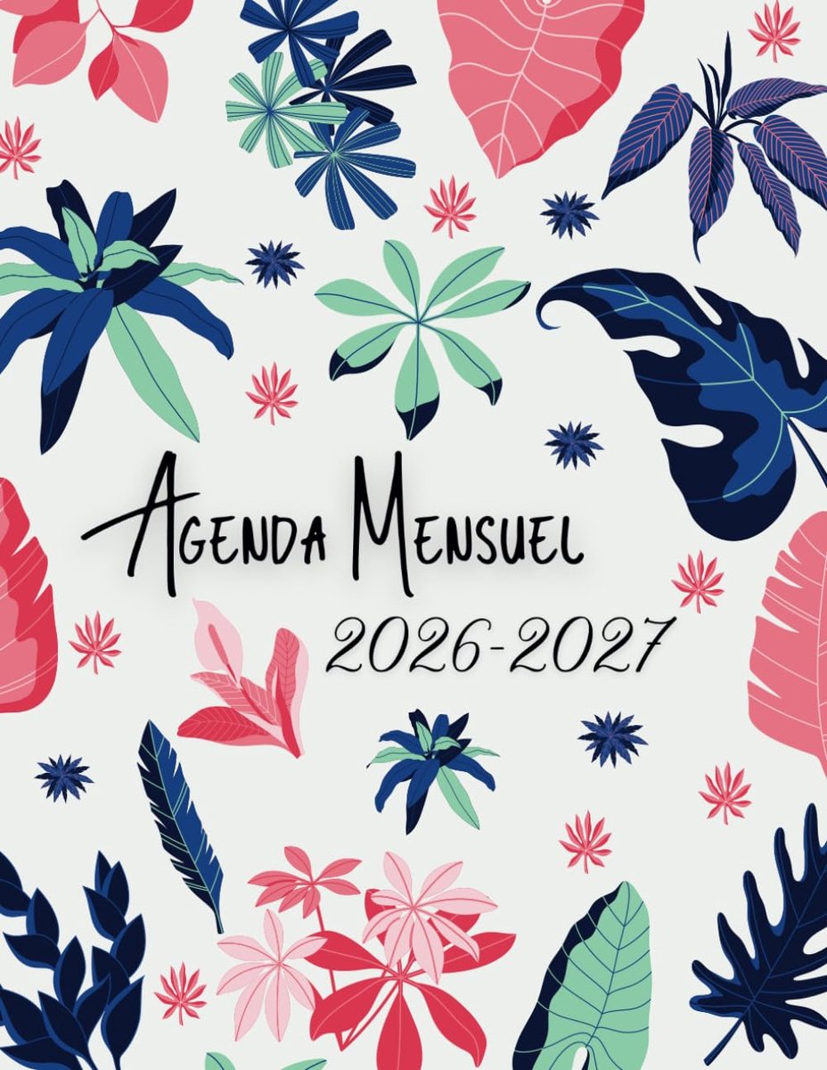 SnelShoppen - Agenda Mensuel 2026-2027 | Planificateur 24 Maanden | Thema: Fleurs | Perfect voor Organisatie, Planning, School en Werk | 1 Jan 2026 -