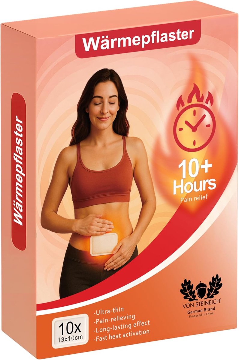 SnelShoppen - Warmtepleisters voor Menstruatie, Nek, Rug en Schouders – Extra Dun, Effectieve Warmte tegen Menstruatiepijn, Spierspanning en Menstruat