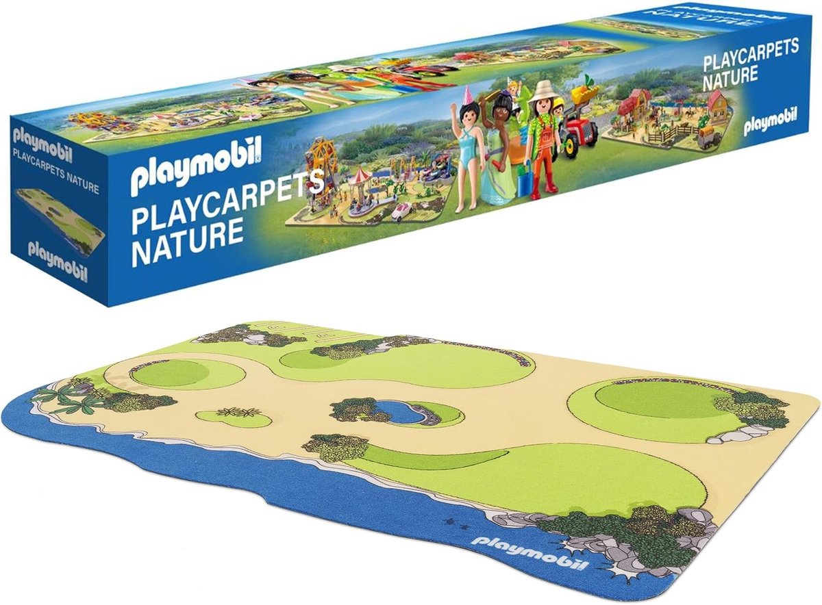 SnelShoppen - Speeltapijt Natuur voor Kinderen - Velours Speelmat met Antislip Onderkant - Creatieve Speelkleed voor Binnen - Leeftijd 3-12 Jaar