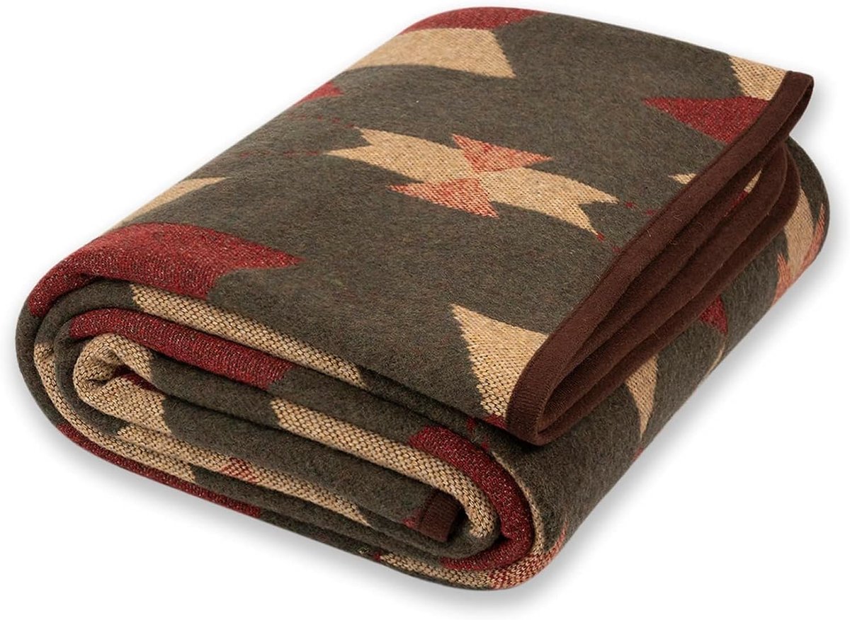 SnelShoppen - ACUSHLA Deken van Merinowol 160x220 cm, Grote Sprei voor Slaapbank en Bedden, Zachte en Warme Dekens voor Camping, Picknick en Thuis, Ge