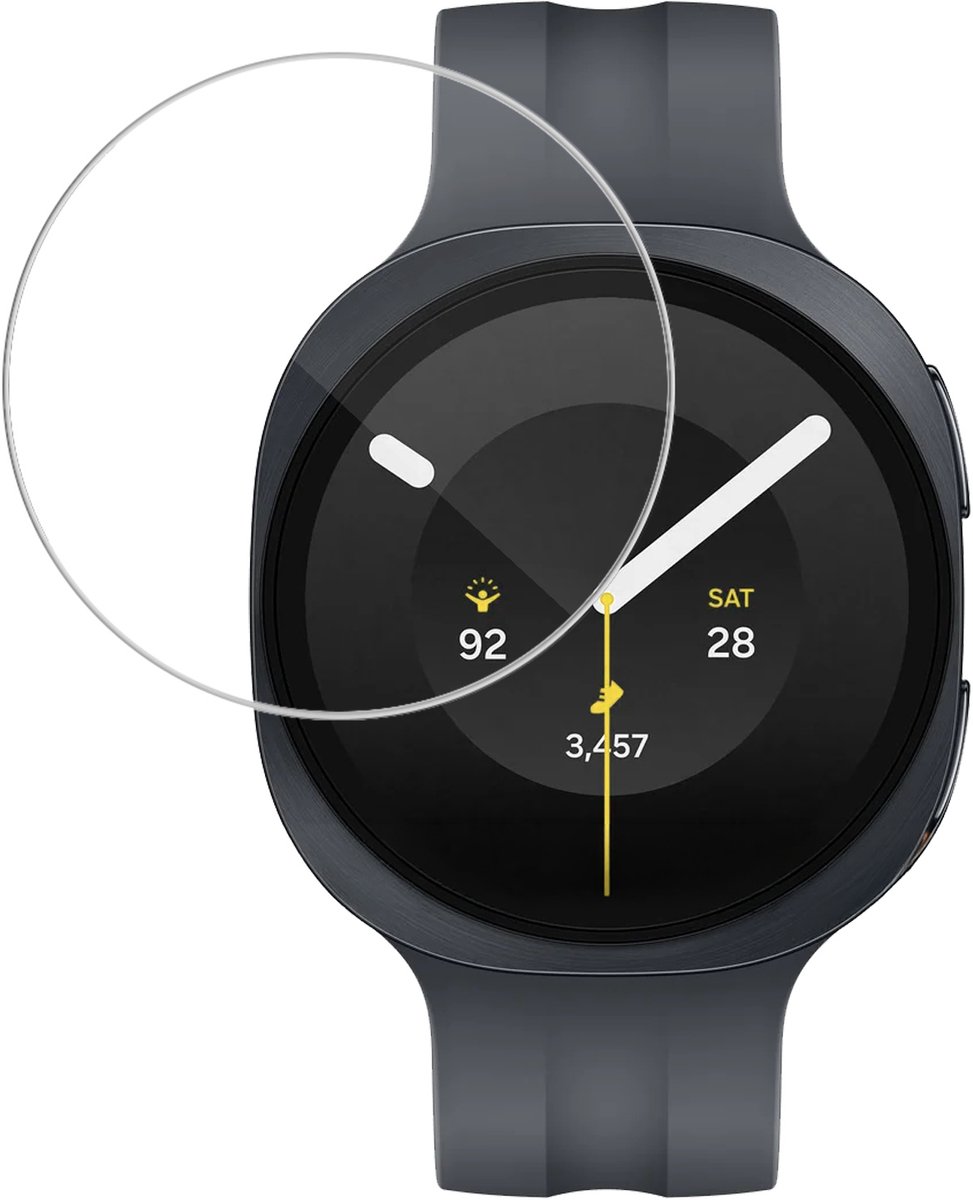 Screenprotector - Geschikt voor Samsung Galaxy Watch 9 (44 mm) - Sterk & Shockproof - Tempered Glass - Beschermglas Screen Cover - Gehard Glas - Bescherm Protector voor Smartwatch