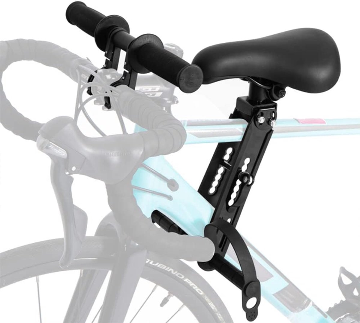 Thijox - Kinderfietszitje Voor, Mountainbike Kinderzitje Met Voormontage, Afneembaar Draagbaar, Voor Kinderen 2-6 Jaar, Comfortabel Stuur Met Pedaal,