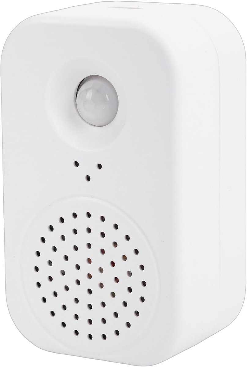 SnelShoppen - Bewegingsgeactiveerde Stemspeler met PIR Infrarood Sensor, Oplaadbare Welkomstdeurbel voor Winkel, Supermarkt en Kerstmis - Magnetische