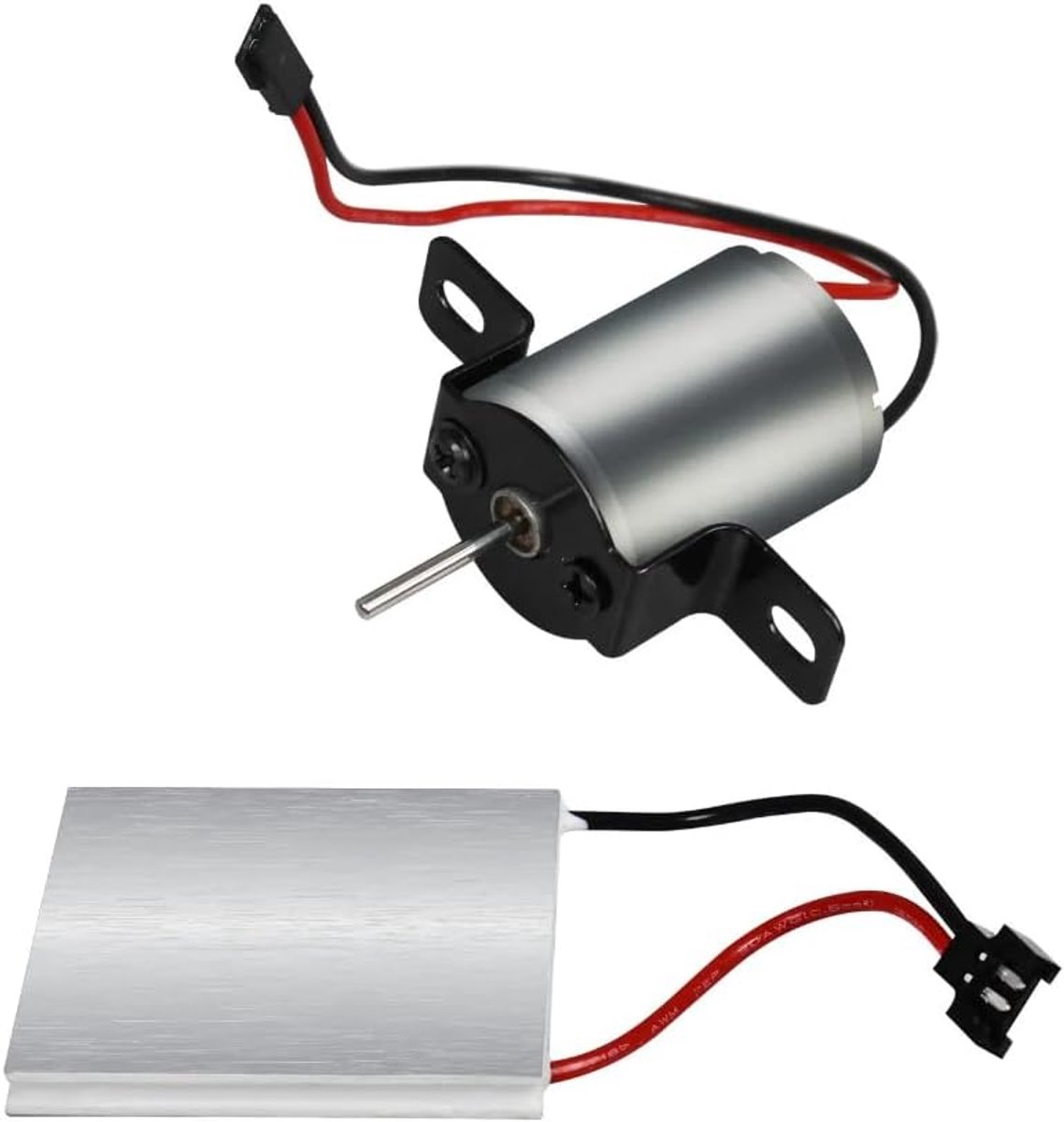 SnelShoppen - Vervangingsmotor Kachelventilator met Stroomgenerator - Warmte-Aangedreven Kachelaccessoires - 4 Vleugels - Houtbrander - Verbeterde Pre