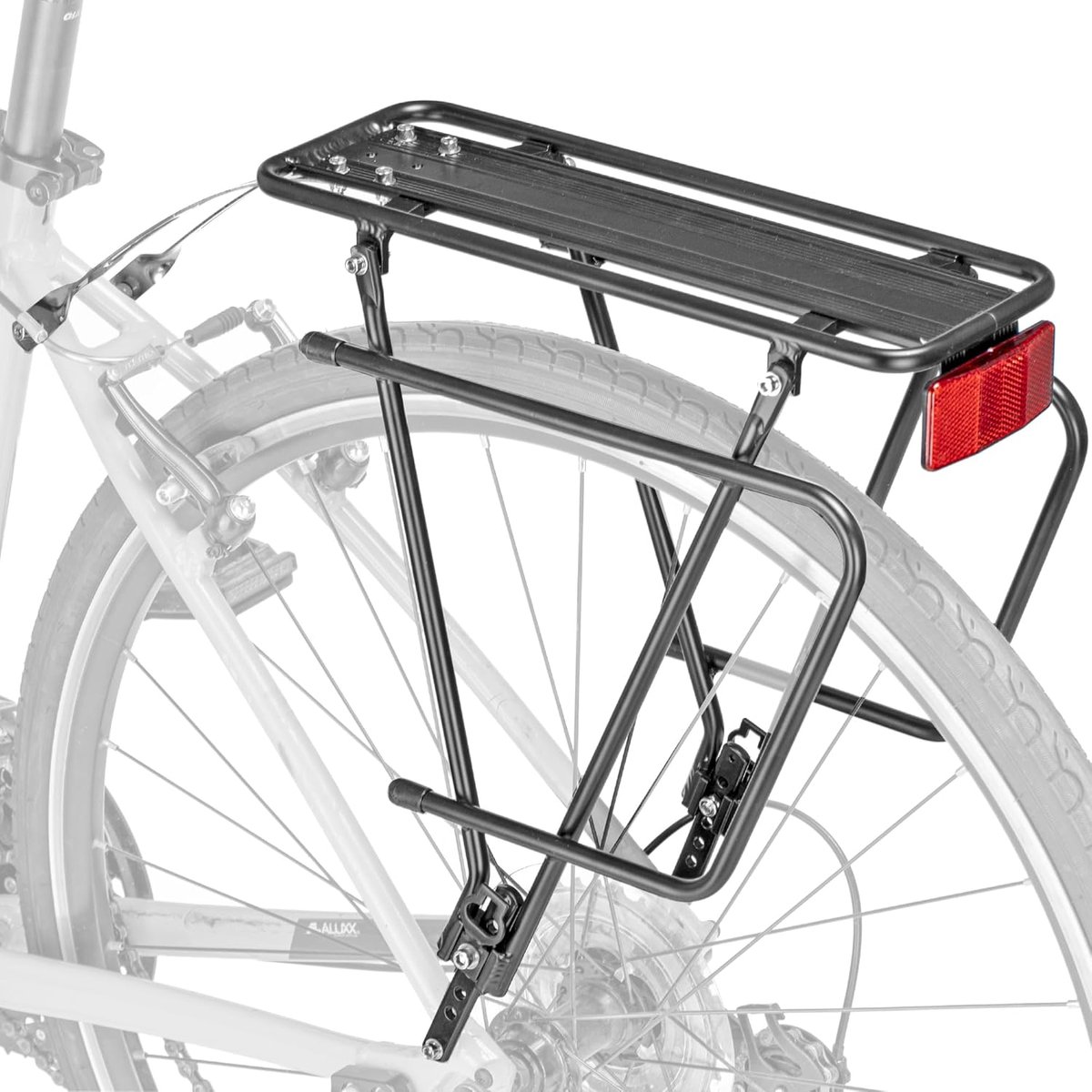 SnelShoppen - Fietsenrek Achter BCR0304FT - Stevig Fietsenrek voor 2 Fietsen - Geschikt voor Mountainbikes en Stadsfietsen - Robuust Staal - Eenvoudig