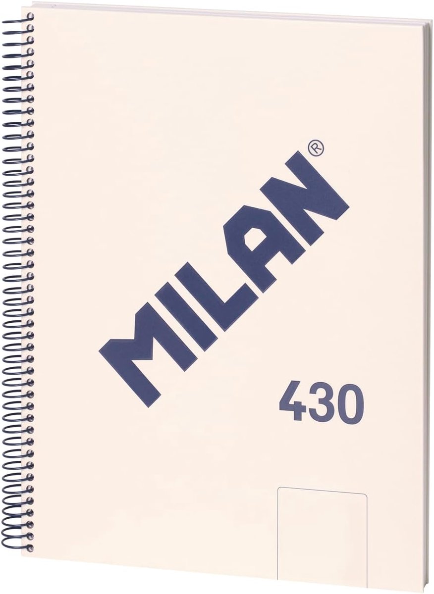 Thijox - A4 Notitieboek Spiraalbinding Hardcover met 80 Witte Pagina's van 95 g/m², Beige, Perfect voor Notities, School, Kantoor en Creatieve Project