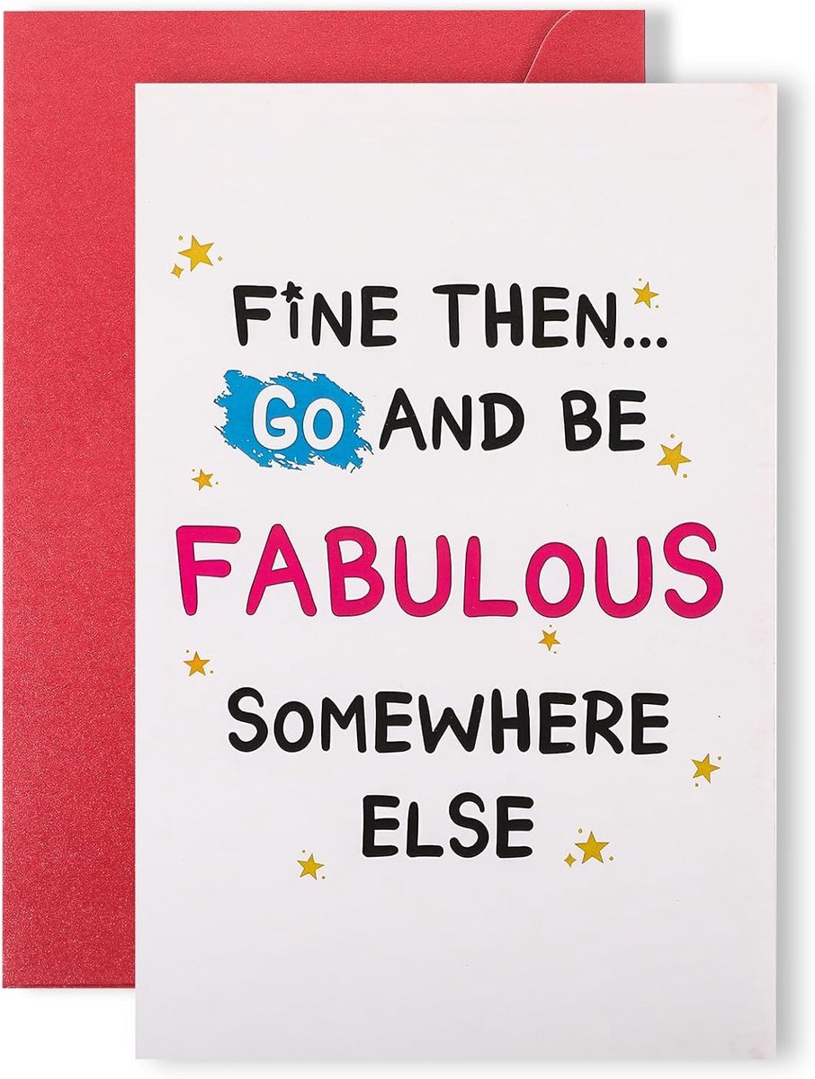 SnelShoppen - Grappige Farewell Card voor Collega - Leuke Humoristische Bedankt en Succes Kaart - Originele Afscheidscadeau voor Vrienden en Familie -