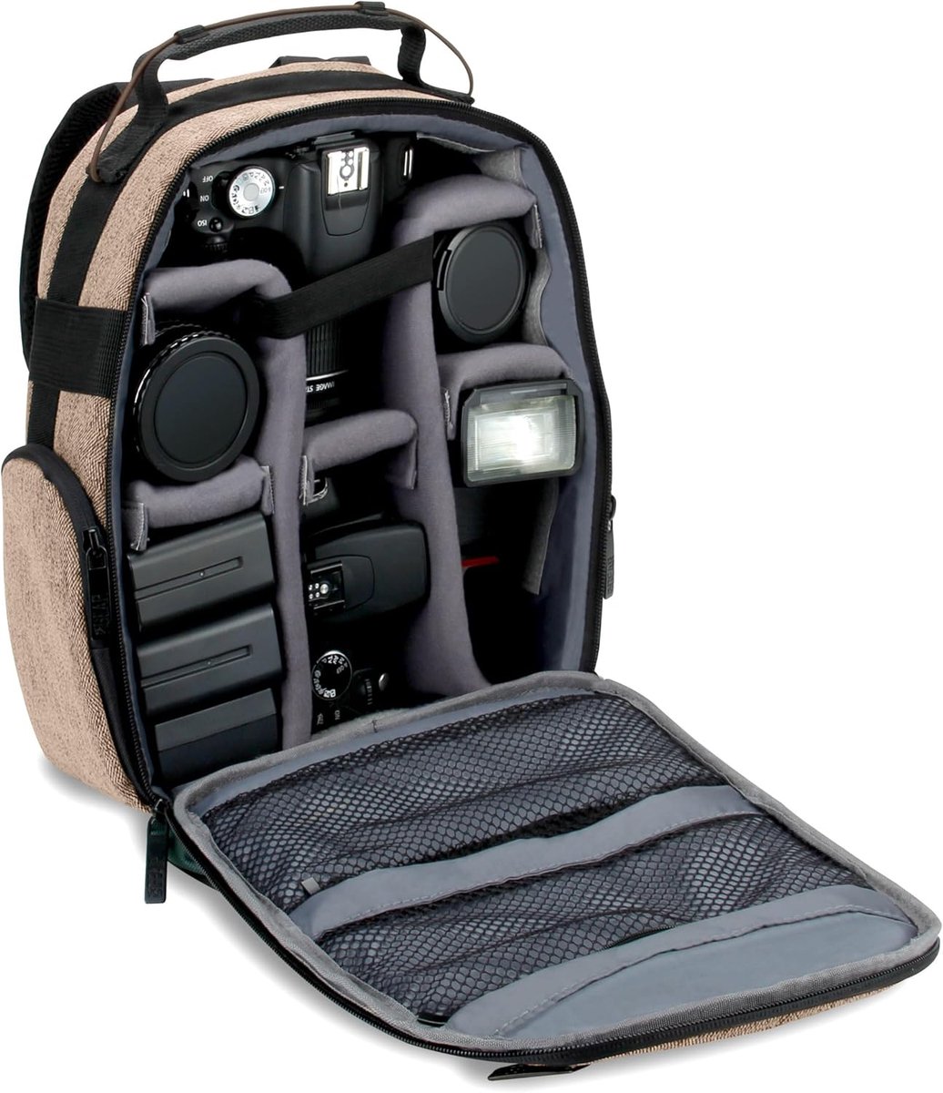 SnelShoppen - USA GEAR Camera Tas - Duurzaam Waterdicht - Voor DSLR en Spiegelreflexcamera's - Zwart - Ideaal voor Reis, Outdoor en Fotografie
