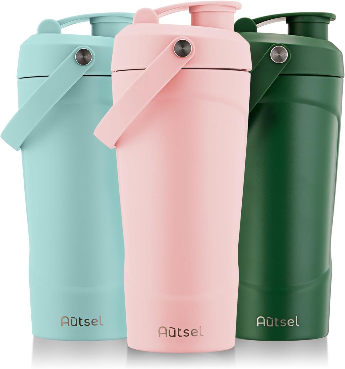 SnelShoppen - Protein Shaker 750 ml Roestvrijstalen Shakerfles - Lekvrij, BPA-vrij, Geïsoleerd, Met MixBall en Handvat - Ideaal voor Fitness en Onderw