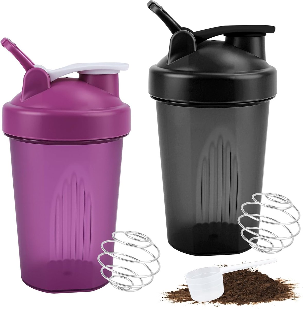 SnelShoppen - Proteïneshaker 400 ml, Eiwitshaker met Mengbal, Waterdicht, BPA-vrij, Ideaal voor Eiwitdranken, Voedingssupplementen, Sport, Gym, Keuken