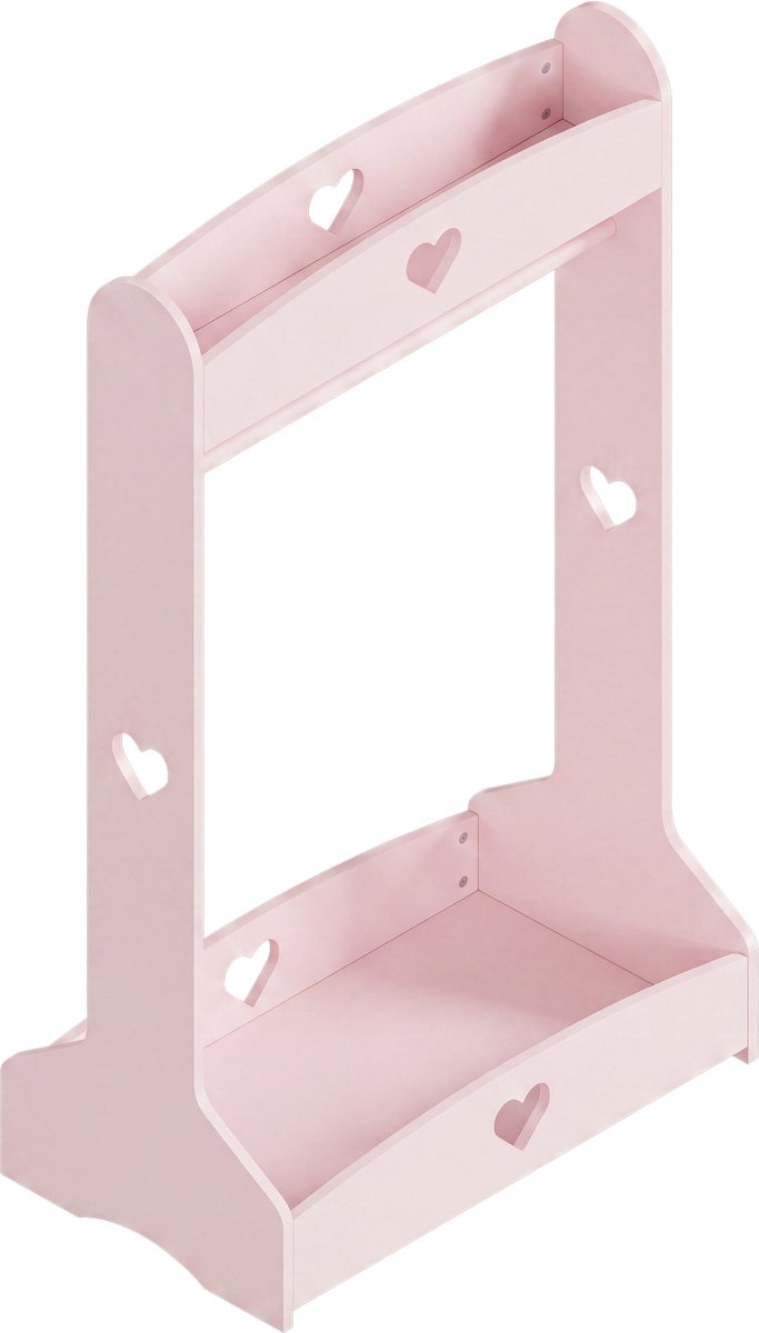 Kinderrek Haandsvanssad 126x73x43 cm roze [en.casa]