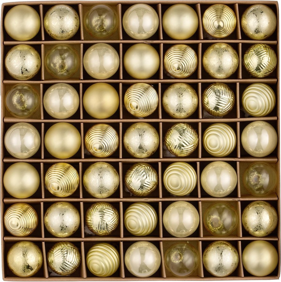 49 Stuks Shatterproof Kerstballen 3 cm in Goud - Kerstboomdecoraties met Ophanghaken en Glanzende Afwerking