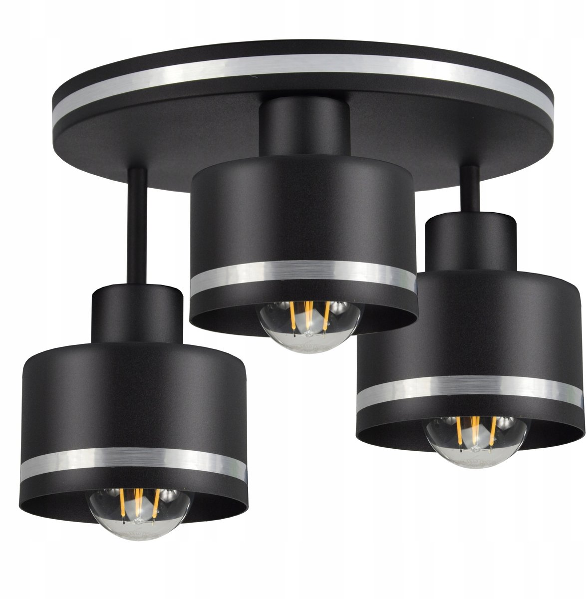 Moderne Hanglamp Plafondlamp LED E27 Metaal Zwart met Kleurstrip