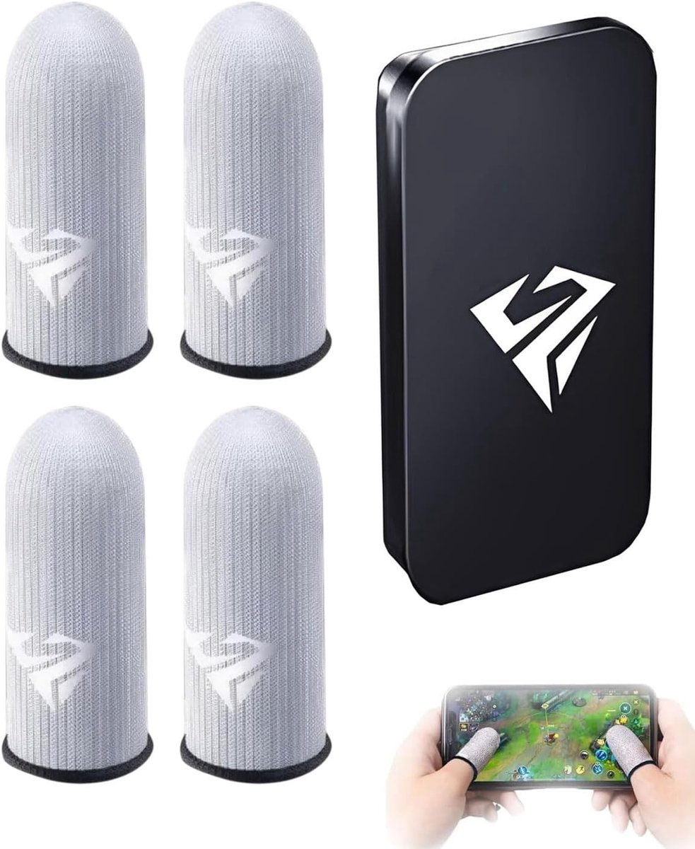 Vingerbeschermers voor Gaming - Ademend en Comfortabel, Geschikt voor Touchscreen en Mobiele Spellen, Ideaal voor PUBG en Andere Games
