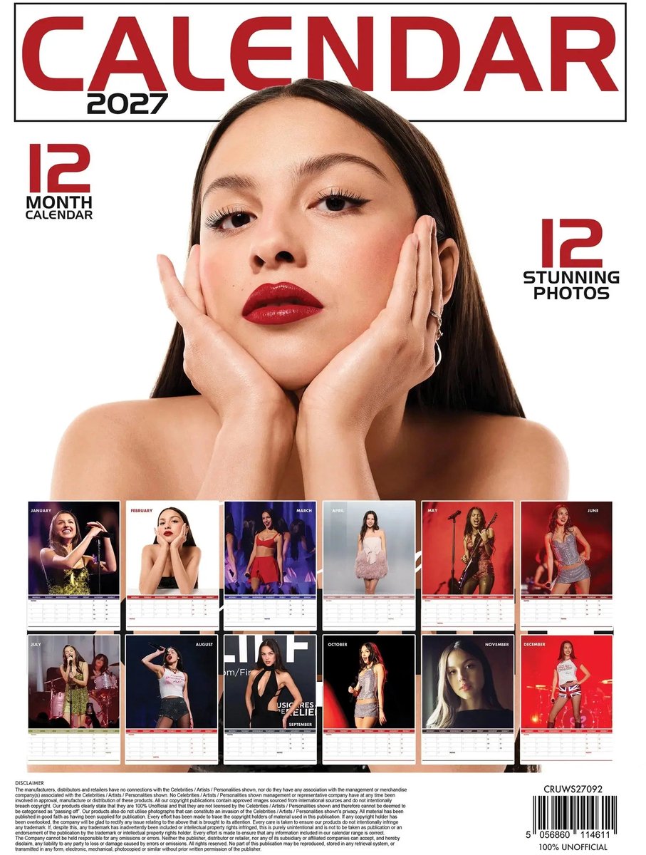 Olivia Rodrigo A3 Kalender 2027